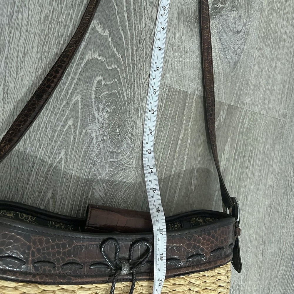 Brighton Emma Leather and Woven Straw Summer Purse - Picture 7 of 11